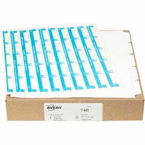 Avery® Index Maker Print & Apply Dividers - 125 x Divider(s) - Print-on Tab(s) - 5 - 5 Tab(s)/Set - 8.5