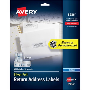 Avery® Gold Foil Mailing Labels - 3/4