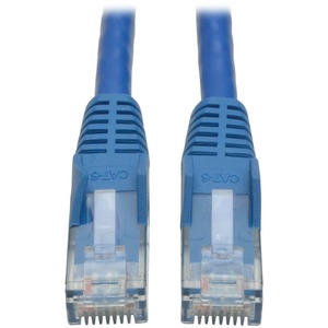 Tripp Lite Cat6 Patch Cable - 25 ft Category 6 Network Cable for Network Device - First End: 1 x RJ-45 Network - Male - Second End: 1 x RJ-45 Network - Male - 10 Gbit/s - Patch Cable - Gold Plated Contact - CM - 24 AWG - Blue