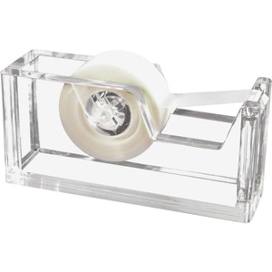 Kantek+Acrylic+Tape+Dispenser+-+Holds+Total+1+Tape%28s%29+-+Refillable+-+Non-skid+Base+-+Clear+-+1+Each