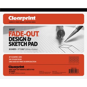 Clearprint+Isometric+Grid+Paper+Pad+-+Letter+-+30+Sheets+-+20+lb+Basis+Weight+-+Letter+-+8+1%2F2%26quot%3B+x+11%26quot%3B+-+White+Paper+-+1+%2F+Pad