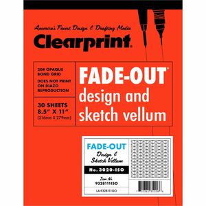 Clearprint+Isometric+Grid+Paper+Pad+-+Letter+-+30+Sheets+-+20+lb+Basis+Weight+-+Letter+-+8+1%2F2%26quot%3B+x+11%26quot%3B+-+White+Paper+-+1+%2F+Pad