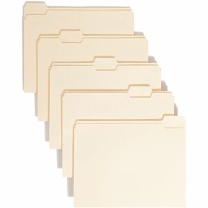 Smead 1/5 Tab Cut Letter Recycled Top Tab File Folder - 8 1/2