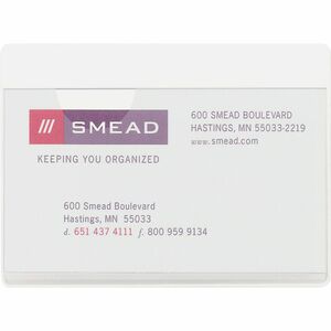 Smead Self-Adhesive Pockets - Clear - Poly - 100 / Box