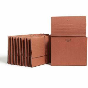 Smead+Letter+Recycled+File+Wallet+-+8+1%2F2%26quot%3B+x+11%26quot%3B+-+3+1%2F2%26quot%3B+Expansion+-+Redrope+-+Reinforced+Gusset%2C+Elastic+Closure%2C+Flap+-+30%25+Recycled+-+10+%2F+Box