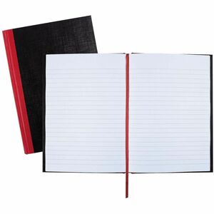 Black+n%26apos%3B+Red+Casebound+Ruled+Notebooks+-+A5+-+96+Sheets+-+Sewn+-+24+lb+Basis+Weight+-+A5+-+5+5%2F8%26quot%3B+x+8+1%2F4%26quot%3B+Sheet+Size+-+White+Paper+-+Red+Binding+-+Black+Cover+-+Ribbon+Marker%2C+Hard+Cover+-+1+Each