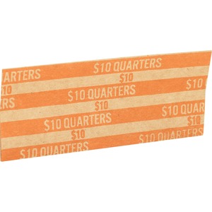 Sparco Flat Coin Wrappers - 1000 Wrap(s)Total $10 in 40 Coins of 25? Denomination - 60 lb Paper Weight - Kraft - Orange