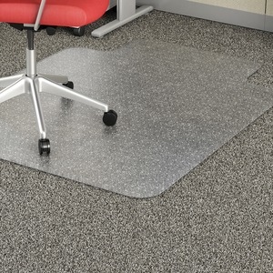 Lorell+Low+Pile+Standard+Lip+Economy+Chairmat+-+Carpeted+Floor+-+48%26quot%3B+Length+x+36%26quot%3B+Width+x+0.095%26quot%3B+Thickness+-+Lip+Size+10%26quot%3B+Length+x+19%26quot%3B+Width+-+Rectangular+-+Vinyl+-+Clear+-+1Each