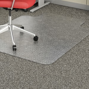 Lorell+Low+Pile+Wide+Lip+Economy+Chairmat+-+Carpeted+Floor+-+53%26quot%3B+Length+x+45%26quot%3B+Width+x+0.095%26quot%3B+Thickness+-+Lip+Size+12%26quot%3B+Length+x+25%26quot%3B+Width+-+Vinyl+-+Clear+-+1Each