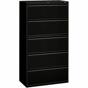 HON+800+Series+Full-Pull+Locking+Lateral+File+-+5-Drawer+-+42%26quot%3B+Width+x+18%26quot%3B+Depth+x+64.2%26quot%3B+Height+-+5+x+Drawer%28s%29+-+Lateral+-+Black+-+Baked+Enamel