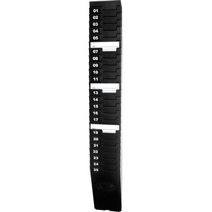 Lathem+25-Pocket+Expandable+Time+Card+Rack+-+25+Pocket%28s%29+-+27%26quot%3B+Height+x+3.88%26quot%3B+Width+x+2%26quot%3B+Depth+-+Black+-+Plastic+-+1+Each