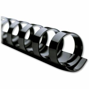 GBC+CombBind+Binding+Spines+-+0.4%26quot%3B+Diameter+-+0.38%26quot%3B+Maximum+Capacity+-+60+x+Sheet+Capacity+-+For+Letter+8+1%2F2%26quot%3B+x+11%26quot%3B+Sheet+-+19+x+Rings+-+Ring+Binder+-+Black+-+PVC+Plastic+-+25+%2F+Box