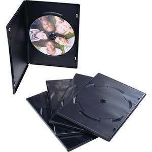 Verbatim CD/DVD Black Video Trimcases - 50pk - 7.5inHeight x 5.3inWidth x 0.3inDepth - 