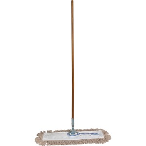 Genuine+Joe+Dust+Mop+Complete+Combo+-+24%26quot%3B+Cotton+Head+-+60%26quot%3B+x+0.94%26quot%3B+Wood+Handle+-+Swivel+Head%2C+Lightweight%2C+Chrome+Plated%2C+Absorbent%2C+Rust+Resistant%2C+Reinforced%2C+Refillable+-+1+Each