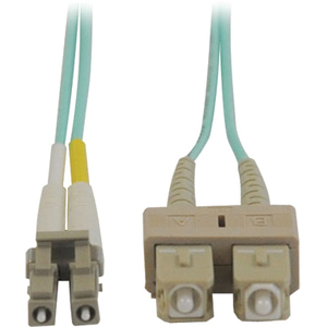 Tripp Lite by Eaton 1M 10Gb Duplex Multimode 50/125 OM3 LSZH Fiber Optic Patch Cable LC/SC Aqua 3' 3ft 1 Meter