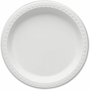 Tablemate Party Expressions Plastic Plates - White - 125 / Pack