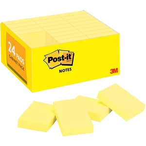 Post-it%C2%AE+Notes+Value+Pack+-+2160+-+1+1%2F2%26quot%3B+x+2%26quot%3B+-+Rectangle+-+90+Sheets+per+Pad+-+Unruled+-+Yellow+-+Paper+-+24+%2F+Pack