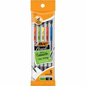 BIC+.7mm+Mechanical+Pencils+-+%232+Lead+-+0.7+mm+Lead+Diameter+-+5+%2F+Pack