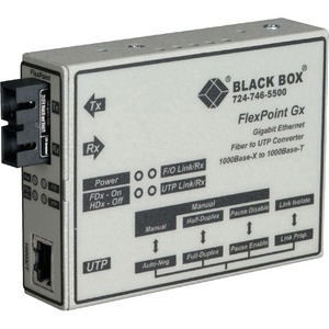 Black Box FlexPoint Gigabit UTP to Fiber Media Converter