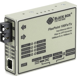 Black Box FlexPoint 100Base-TX to 100Base-FX Media Converter