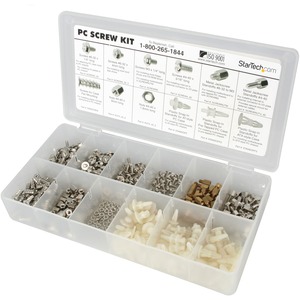 StarTech.com Deluxe Assortment PC Screw Kit - Screw Nuts and Standoffs - Assortment Of 12 Common PC Case Screws - Screw kit