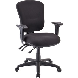 Lorell+Accord+Series+Mid-Back+Task+Chair+-+Black+Polyester+Seat+-+Black+Frame+-+1+Each