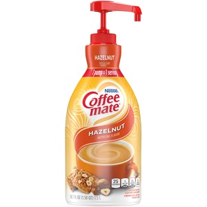 Coffee mate Liquid Creamer Pump Bottle, Gluten-Free - Hazelnut Flavor - 50.72 fl oz (1.50 L) - 1Each - 300 Serving