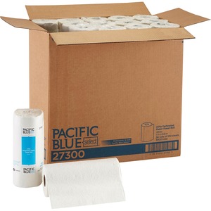 Pacific+Blue+Select+Paper+Towel+Rolls+by+GP+Pro+-+2+Ply+-+11%26quot%3B+x+8.80%26quot%3B+-+100+Sheets%2FRoll+-+4.80%26quot%3B+Roll+Diameter+-+1.63%26quot%3B+Core+-+White+-+Paper+-+30+Rolls+Per+Carton+-+1+Carton