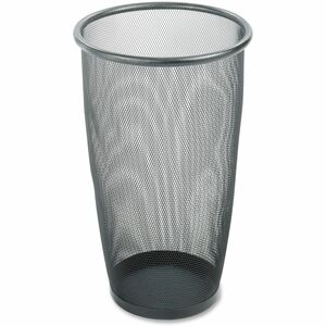Safco+Round+Mesh+Wastebaskets+-+9+gal+Capacity+-+Round+-+13.50%26quot%3B+Opening+Diameter+-+19.5%26quot%3B+Height+-+Steel+-+Black+-+1+Each