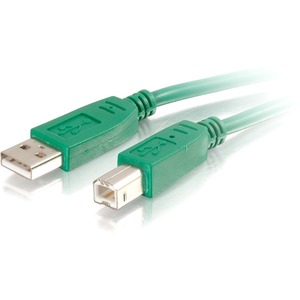 C2G 3m USB 2.0 A/B Cable - Green - Type A Male USB - Type B Male USB - 9.84ft - Green
