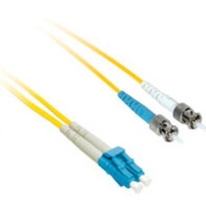 C2G-3m LC-ST 9/125 OS1 Duplex Singlemode Fiber Optic Cable (Plenum-Rated) - Yellow