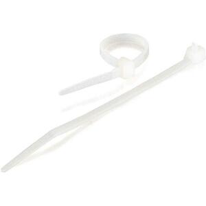C2G 6in Cable Ties - White - 100pk - Cable Tie - 100 Pack
