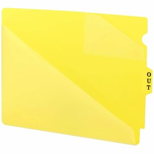 Smead+Extra+Wide+End+Tab+Poly+Out+Guides+-+Center+Tab%28s%29+-+Message+-+OUT+-+Letter+-+8.50%26quot%3B+Width+x+11%26quot%3B+Length+-+Yellow+Divider+-+50%2FBox+-+5+%2F+Carton
