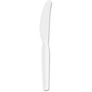 Dixie Heavyweight Disposable Knives by GP Pro - 1000/Carton - Polystyrene - White