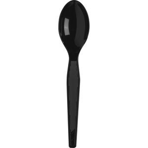 Dixie Heavyweight Disposable Teaspoons by GP Pro - 1000/Carton - Teaspoon - 1 x Teaspoon - Plastic - Black