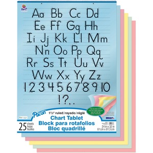 Pacon+Colored+Paper+Chart+Tablet+-+25+Sheets+-+1.50%26quot%3B+Ruled+-+24%26quot%3B+x+32%26quot%3B+-+24%26quot%3B+x+32%26quot%3B+-+Assorted+Paper+-+Punched%2C+Spiral+Bound+-+1+Each