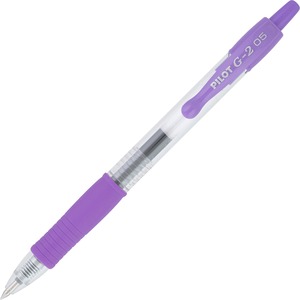 Pilot+Premium+Gel+Ink+Retractable+Pens+-+0.5+mm+Extra+Fine+Pen+Point+-+Refillable+-+Retractable+-+Purple+Ink+-+Gel-based+-+Clear+Barrel+-+1+Dozen