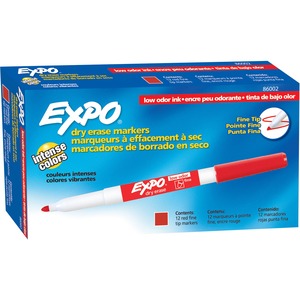 Expo+Low-Odor+Dry-erase+Markers+-+Fine+Marker+Point+-+Red+-+12+%2F+Dozen