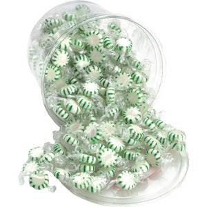 Office Snax Tub of Starlight Spearmints Candy - Spearmint - Resealable Container - 2 lb - 1 Each Per Canister