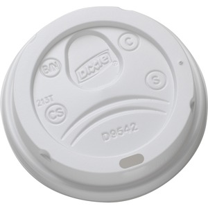 Dixie+Drink-thru+Lid+-+Round+-+Plastic+-+White+-+100+%2F+Pack