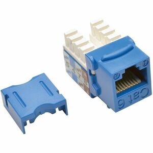 Tripp Lite by Eaton Cat6 Cat5e 110 Style Punch down Keystone Jack RJ45 Blue TAA GSA - RJ-45