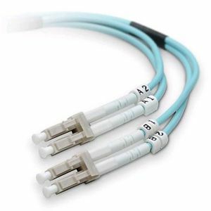 Belkin Fiber Optic Patch Cable - LC Male - LC Male - 98.43ft - Aqua