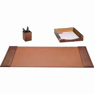 Dacasso+Desk+Pad+-+Rectangular+-+34%26quot%3B+Width+x+20%26quot%3B+Depth+-+Leather+-+Brown