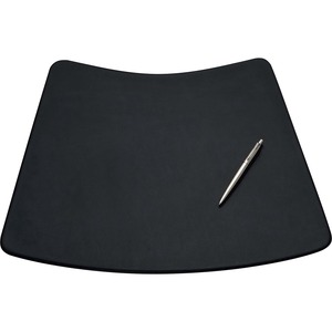 Dacasso+Round+Table+Leather+Conference+Pad+-+Rectangular+-+17%26quot%3B+Width+-+Top+Grain+Leather+-+Black