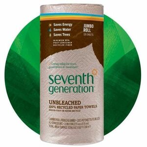 Seventh+Generation+100%25+Recycled+Paper+Towels+-+2+Ply+-+11%26quot%3B+Width+x+9%26quot%3B+Length+-+120+Sheets%2FRoll+-+Brown+-+Paper+-+1+Roll