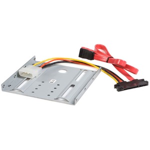 StarTech.com 2.5in Hard Drive to 3.5in Drive Bay Mounting Kit - Mount a 2.5in SATA hard drive to any computer with an available 3.5in bay - 2.5 to 3.5 sata - hard drive bracket - drive bay adapter -floppy drive adapter