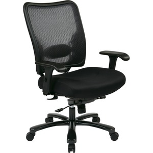 Office+Star+Big+%26+Tall+Air+Grid+Managers+Chair+-+5-star+Base+-+Black+-+1+Each
