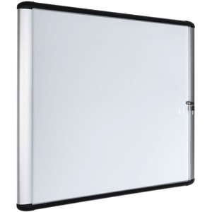 MasterVision+Swing+Door+Enclosed+Dry-erase+Board+-+39%26quot%3B+%283.3+ft%29+Width+x+48%26quot%3B+%284+ft%29+Height+-+White+Porcelain+Steel+Surface+-+Aluminum+Frame+-+Rectangle+-+Magnetic+-+1+Each