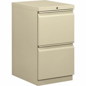 HON+Brigade+H33820R+Pedestal+-+28%26quot%3B+Height+x+15%26quot%3B+Width+x+19.9%26quot%3B+Depth+-+Total+Drawer%28s%29%3A+2+-+Finish%3A+Putty+-+1+Each