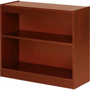 Lorell+Panel+End+Hardwood+Veneer+Bookcase+-+36%26quot%3B+x+12%26quot%3B+x+0.8%26quot%3B+x+30%26quot%3B+-+2+Shelve%28s%29+-+1+Adjustable+Shelf%28ves%29+-+Material%3A+Veneer+-+Finish%3A+Cherry